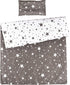MEJU Star Twinkle 100% Cotton Duvet Cover 43" X 59" + Pillowcase 13" X19" Bedding Set with Zipper Closure for Baby Toddler Boys Girls Crib Bed Decoration Gift (11)