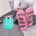 Wine Tumbler Cupcake Wine Socks Set, Ideas for Girlfriend Lover Women Girl, Not a Day Over Fabulous 12Oz Stainless Steel Tumbler, Socks, Bottle Opener, Wine Stopper, Mint