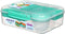 Sistema To Go Collection Bento Box Plastic Lunch and Food Storage Container, 55.7 Ounce, Multi Compartment (Color May Vary)