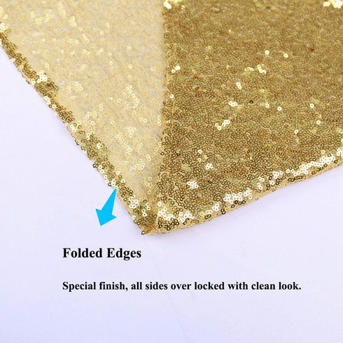 BalsaCircle 60x102-Inch Gold Rectangle Tablecloth for Wedding Party Cake Dessert Events Table Linens