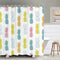 RosieLily Pineapple Shower Curtain Fruit Shower Curtain Summer Shower Curtain Blue Yellow Pineapple Bathroom Decor Fabric Tropical Hawaii Shower Curtain Set with 12 Hooks, 72"x 72"
