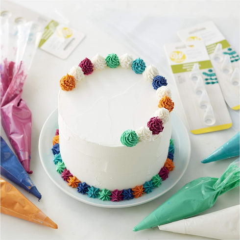 Wilton Disposable No. 21 Open Star Decorating Tips and Bags Set, 25-Piece