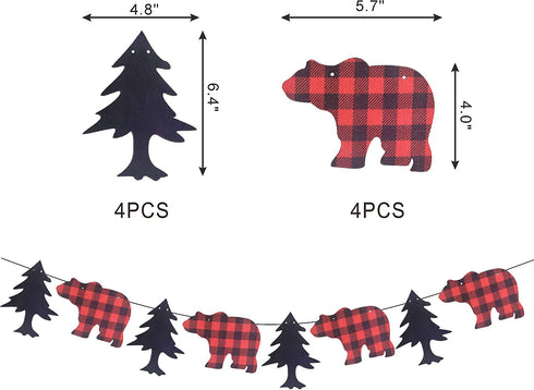 Lumberjack Welcome Baby Baby Shower Decoration, Buffalo Plaid Baby Shower, Timber Plaid Baby Shower, Jute Burlap Baby Shower Party Decor, Buffalo Timber Plaid Party Decoration, Mama Papa Bear Sashes and Elegant Badges Pin for Baby Shower Decor, Lumberjack