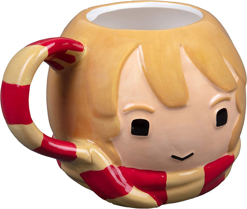 Harry Potter Hermione Granger Figural Ceramic Coffee Mug, 24 oz - Cute Chibi Design with Gryffindor Scarf Handle - Great Gift for Any Harry Potter Fan