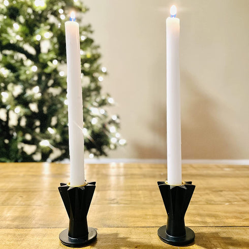 Akilik Black Candlestick Holder Resin, Set of 2 Taper Candle Holder for Dinning, Home Decor, Party, Candle Holders for Candlesticks