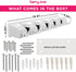 Berry Ave Broom Holder and Garden Tool Organizer Rake or Mop Handles Up to 1.25-Inches (White, 1pk)