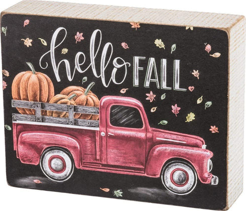 Primitives by Kathy Chalk Box Sign, Hello Fall