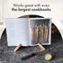ReBL Cook Book Stand - Recipe Book Holder Display Stand - Natural Wood Cookbook Stand - Fits Thick Cookbooks & Textbooks - Display Stand Read Recipes Hands Free - Recipe Book Holder Stand for Kitchen