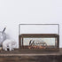 Stonebriar Count Your Blessings Rustic Rectangular Wood and Glass Tray Rail Candle Holder with Sentiment Saying, Brown
