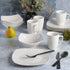 Gibson Home Zen Buffet Dinnerware Set, Service for 4 (12pcs), White (Square)