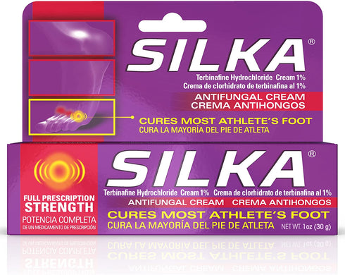 SILKA Anti-Fungal Cream, Clinical Anti-Fungus Foot Treatment, Fluid, 1 Oz