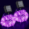 YEGUO Purple Solar Halloween Lights, 2 Pack Each 33ft 100 LED Rope Lights Outdoor Waterproof, PVC Tube Purple Fairy String Lights for Pool Balcony Tree Garden Yard Fence Party Halloween Decorations