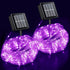 YEGUO Purple Solar Halloween Lights, 2 Pack Each 33ft 100 LED Rope Lights Outdoor Waterproof, PVC Tube Purple Fairy String Lights for Pool Balcony Tree Garden Yard Fence Party Halloween Decorations