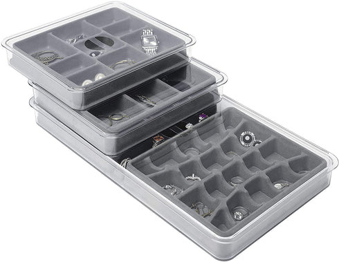Whitmor Stackable Jewelry Tray 20-Section