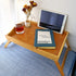Bamboo Bed Tray,Breakfast Tray with Folding Legs Serving Tray with Carrying Handles Portable Lap Tray Lightweight Decorative Tray Food Tray for Breakfast in Bed,Reading or Working (17.1 Inch)