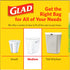 Glad Trash & Food Storage Medium Kitchen Drawstring Trash Bags 8 Gallon White Trash Bag, Gain Original Scent (Package May Vary), Fresh, 80.0 Count