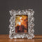 Vintage Picture Frames 4x6 Silver Picture Frame Photo with Glass Front Antique Frame with Leaf Funky Photo Frames Artwork Picture Frame for Tabletop Wall Hanging Wall Frames