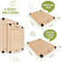 Olive's Kitchen Organic Bamboo Cutting Board Set (2 Pack) - Reversible Bamboo Cheese Board Medium & X-Large Bamboo Cutting Boards for Kitchen Non-Slip Cutting Board Bamboo Charcuterie Board