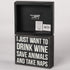 Primitives by Kathy Box Sign, 6.5 x 5.5-Inch, Drink Wine Save Animals Take Naps