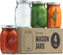 Wide-Mouth Glass Mason Jars, 32-Ounce (4-Pack) Glass Canning Jars with Silver Metal Airtight Lids and Bands with Chalkboard Labels, for Canning, Preserving, Meal Prep, Overnight Oats, Jam, Jelly,