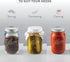 Wide-Mouth Glass Mason Jars, 32-Ounce (4-Pack) Glass Canning Jars with Silver Metal Airtight Lids and Bands with Chalkboard Labels, for Canning, Preserving, Meal Prep, Overnight Oats, Jam, Jelly,