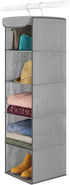 Whitmor 5 Section Closet Organizer - Hanging Shelves with Sturdy Metal Frame