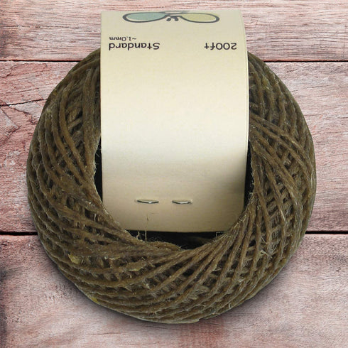 Twisted Bee 100% Organic Hemp Wick with Natural Beeswax Coating, (200ft x Standard Size)