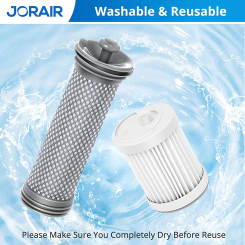 JORAIR Replacement Filter kit Compatible with Tineco A10/A11 Hero, A10/A11 Master Cordless Vacuums, 2 Pack Pre Filters & 2 HEPA Filter