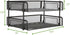 Mind Reader 2-Pack Stackable Metal Mesh File Holder Trays, Document Holder, Desktop File Organizer, Black