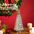 Diamond Star Mercury Glass Christmas Tree Christmas Decoration for Window Tabletop Mantel ( Silver with Embossed Texture, 12.5" Height X 5.5" Diameter )