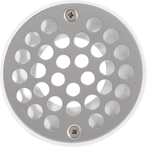 EZ-FLO 15301 PVC Low-Profile Floor & Shower Drain, 2 inch x 3 inch, White