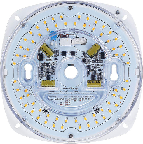 Silverlite 5.5" PCB Size,6.73" Overall Size,23W,3000K,1700LM,120V,CRI90,Dimmable LED Light Engine,Retrofit Light Kit for Ceiling Flush Light,Ceiling Fan Light,Pendant,Lantern,Garden Light, UL/ES/JA8