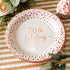 Crisky 70 Fabulous Disposable Plates for Women 70th Birthday Decorations Rose Gold Dessert, Buffet, Cake, Lunch, Dinner Disposable Plates 70th Birthday Party Table Supples, 50 Count, 9 inches