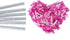 Gender Reveal Confetti Wands Pink 6Pack Tissue Paper Confetti Flick Flutter Sticks for Baby Girl Shower Wedding Birthday Party Supplies Decoration - Pink 14inch