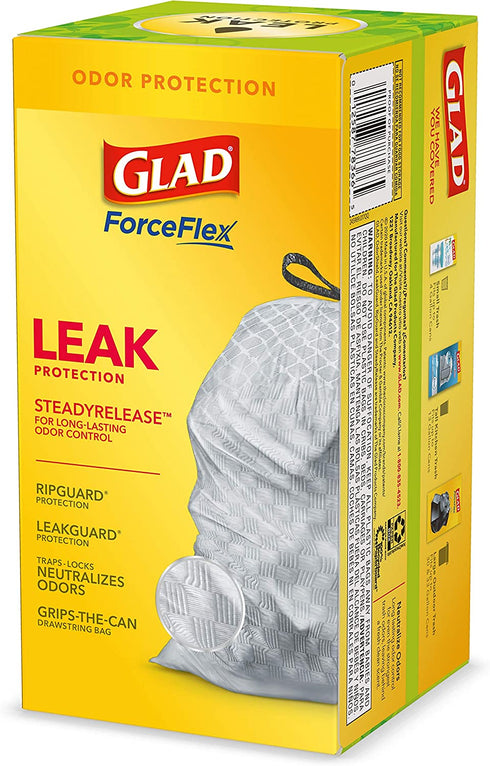 Glad® ForceFlex Tall Kitchen Drawstring Trash Bags, Citrus & Zest, 13 Gal, 40 Ct (Package May vary)
