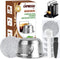 CAPMESSO Coffee Capsule, Refillable Vertuo Capsules Reusable Coffee Pod with Foil Lids Stainless Steel Compatible with Vertuoline GCA1,ENV135,Vertuo Plus(8oz pod+50 Foils)