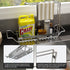 Telescopic Sink Storage Rack,Vahvei Expandable Kitchen Sink Organizer Rack,Kitchen Sink Caddy Rack Organizer,304 Stainless Dish Rack Caddy for Soap and Sponge Holder Kitchen Sink