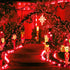 Joomer Red Solar String Lights, 105ft 300 LED 8 Modes Outdoor String Lights Waterproof Fairy Tree Lights for Garden, Patio, Fence, Balcony, Outdoors