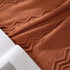MIULEE Throw Blanket for Couch Textured Knitted Blanket with Tassels Cozy Woven Boho Bed Blanket for Sofa Bed Chair Wave Pattern 50"x60", Orange Yellow