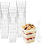 Colovis Dessert Cups, 60 Count 5oz Clear Plastic Parfait Appetizer Cups with Spoons Square Dessert Serving Cups for Parties, Events, Catering (60)