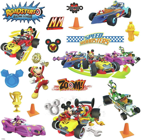 RoomMates RMK3584SCS Mickey and The Roadster Racers Peel and Stick Wall Decals