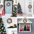 Artificial Christmas Wreath Front Door with Frosted Branches Ball Ornaments Berry Clusters Pine Cones 20 inches for Xmas Holiday Decor Outdoor