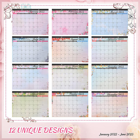 Desk Calendars 2022-2023 Desktop Monthly Calendar 2022, 17 x 12 Inch, January 2022 - June 2023 Monthly Calendar with Notes for Planning and Organizing, 18 Months