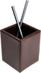 Dacasso Dark Brown Bonded Leather Pencil Cup