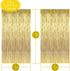Black and Gold Party Decorations Kit, Gold Foil Fringe Curtain Backdrop, Black and Gold Star Mylar Balloons, Black and Gold Balloons Set for Birthday, Graduation Party Supplies
