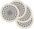 Sungea Mandala Round Placemats Set of 4, Boho Cotton Woven Macrame Tassels Table Mats Washable Heat Resistant Neutral Place Mat for Dining Room Kitchen Table Decor (13 Inches, Dark Grey)