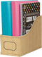 Burlap Book Bin