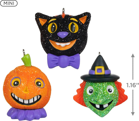 Hallmark Keepsake Halloween Ornaments 2021, Mini Vintage Halloween Cuties, Set of 3