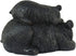 DWK Black Bear Shelf Sitting Figurine | Bear Cabin Accessories Decorations for Shelves | Cute Bear Figurines | Nursery and Office Shelf Decorations - 6"