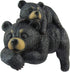 DWK Black Bear Shelf Sitting Figurine | Bear Cabin Accessories Decorations for Shelves | Cute Bear Figurines | Nursery and Office Shelf Decorations - 6"